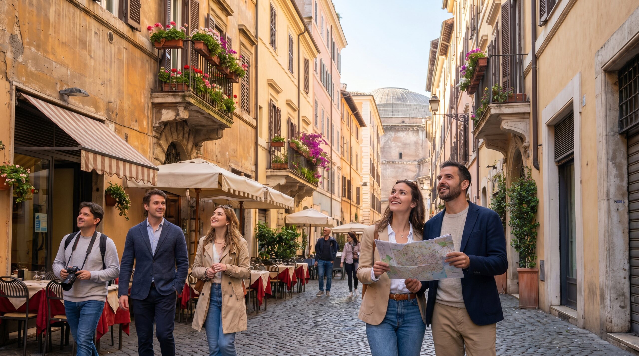 Centro Storico Rome historic center with charming streets and cafes